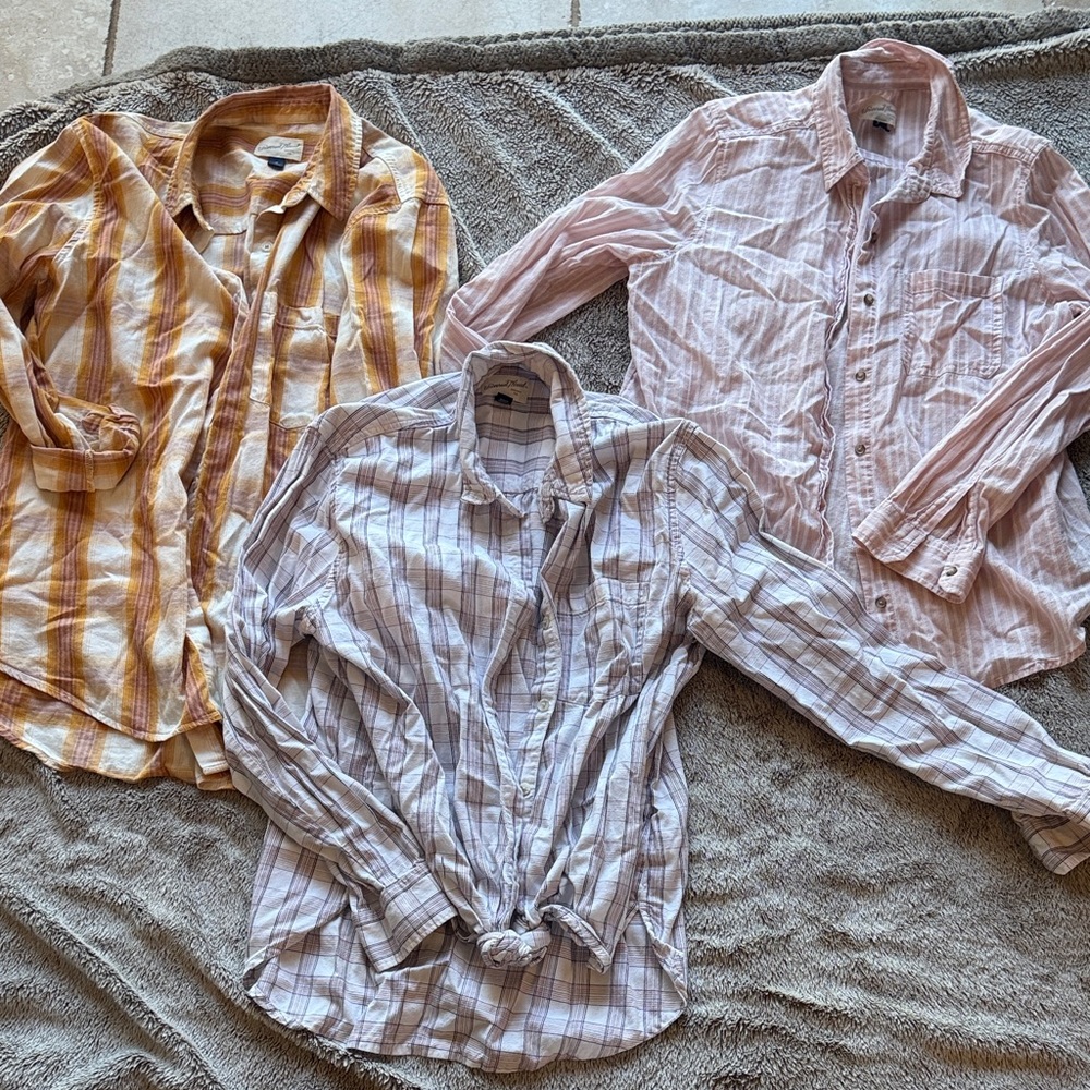 Casual Men's Long-Sleeve Plaid Shirt - Light Pink